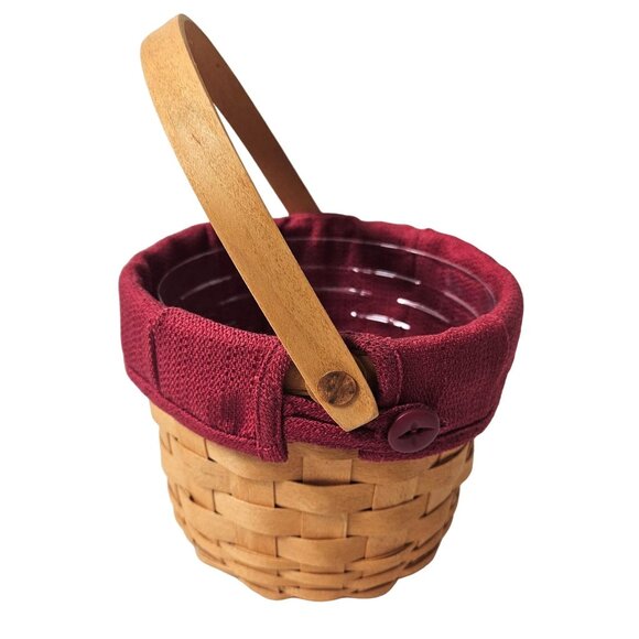 Longaberger Small Fruit Basket Protector Paprika Liner Set - Picture 3 of 7